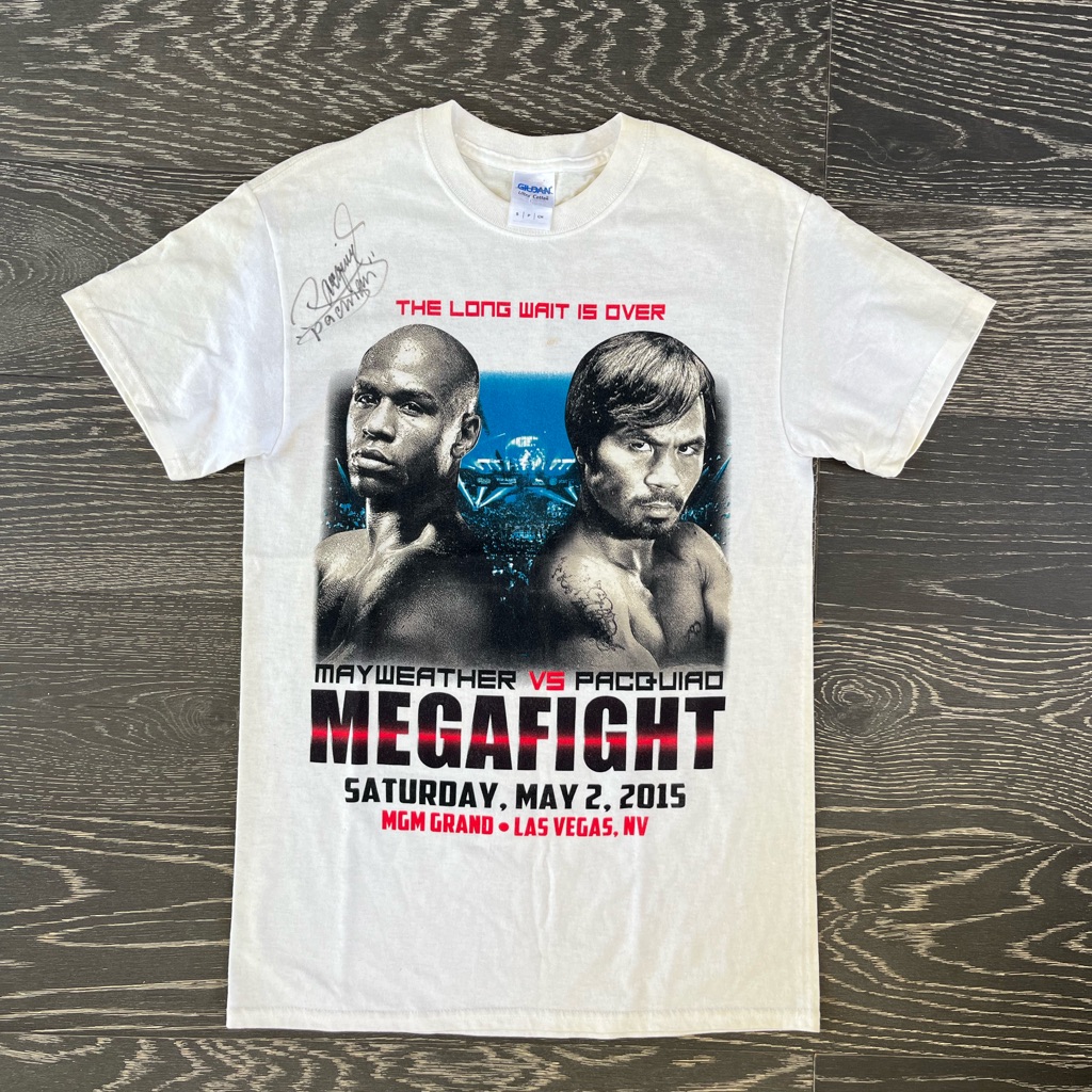 Autographed 2015 Mayweather Vs. Pacquiao Fight Tee